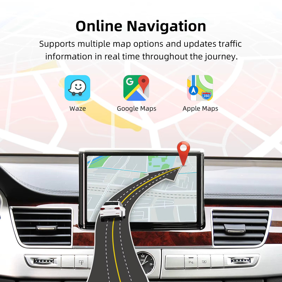 EzoneTronics OEM Bildschirm-Upgrade Decoderbox für Audi A8 2010–2017, MMI 3G mit CarPlay und Android Auto, Farbe: Schwarz, 6,5 Zoll - Bild 4