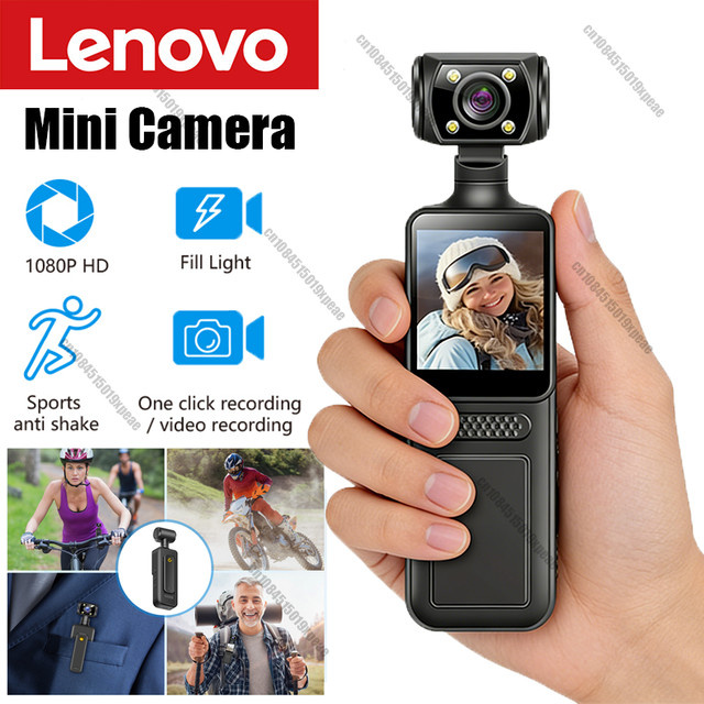 Lenovo Actionkamera Schwarz mit 1080P HD Videorekorder, professionelle Anti-Shake-Funktion und Nachtsicht - Bild 1