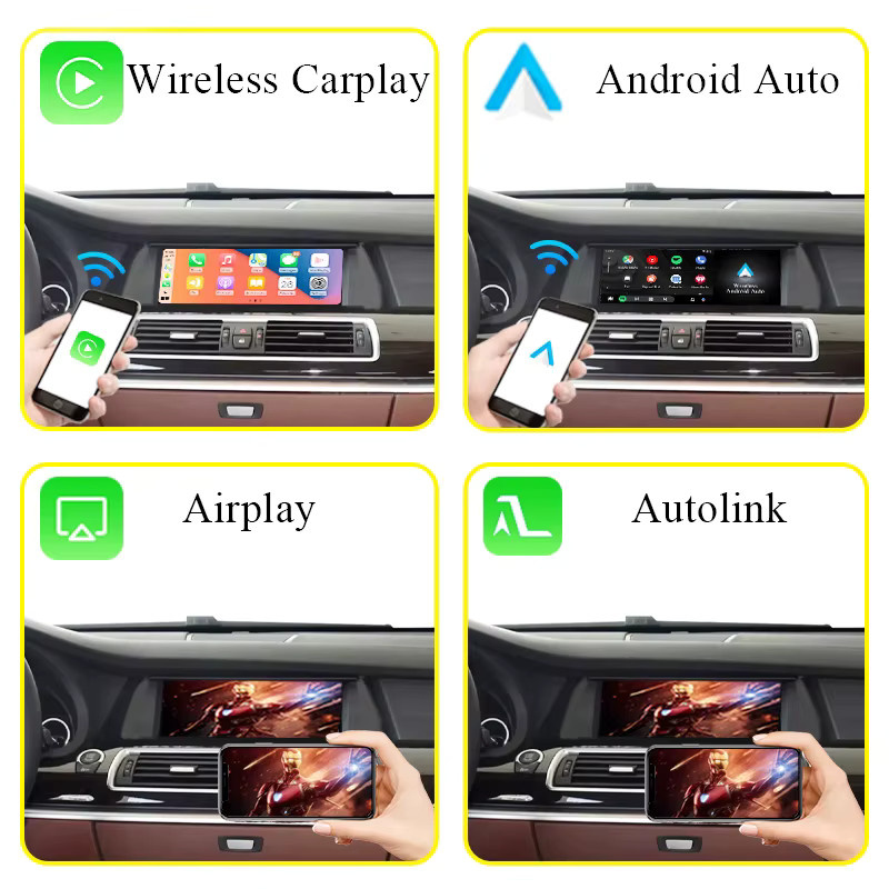 AUTOTOP Carplay Multimedia-System mit 10,25 Zoll Linux-Touchscreen für BMW 5er F07 CIC/NBT 2010-2017 inklusive Android Auto, Bluetooth und Airplay in Schwarz - Bild 4