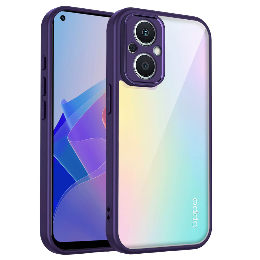 OPPO Handyhülle mit Luftpolster und Silikon Bumper für Reno7 lite, Reno8 lite, Reno 7z und Reno 8z in Transparent und Blau - Bild 2