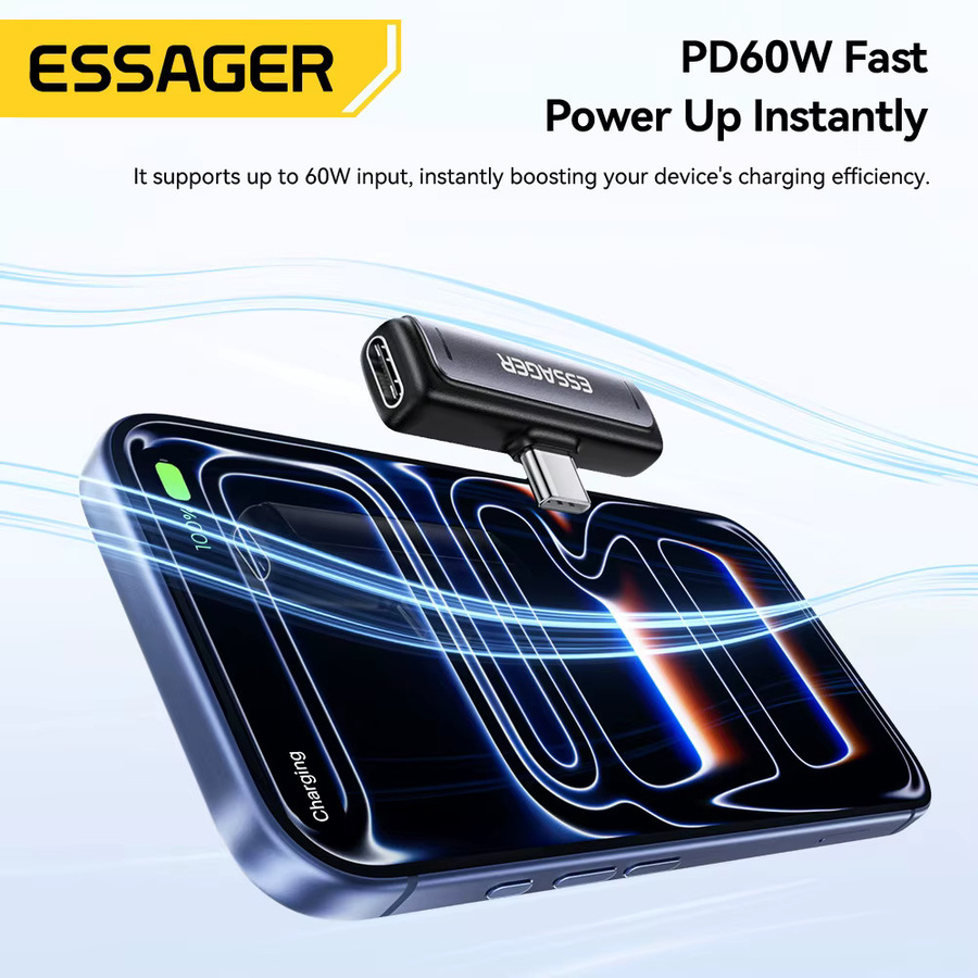 Essager 2-in-1 USB-C zu 3,5mm Kopfhörer-Adapter mit 60W Ladefunktion für iPhone, MacBook und Xiaomi - Bild 4