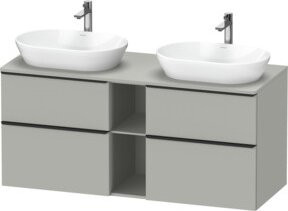 Duravit Waschtischunterschrank D-Neo in Schwarz und Grau, B/T/H: 140 x 55 x 66,4 cm - Bild 1