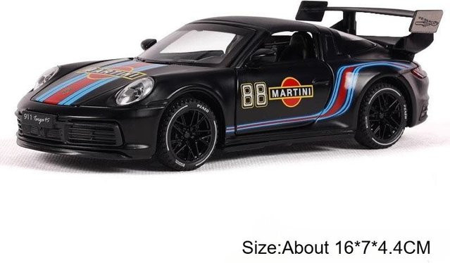 Linyi toy car Martini 911 Targa 4S GT3RS Sportwagen Modell, 1:32, mit Musik und Licht, ab 14 Jahren - Bild 1