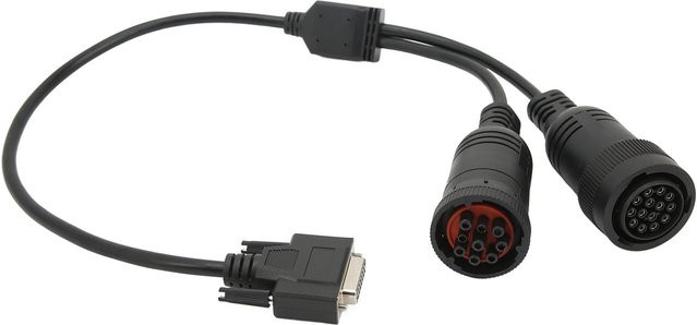 KaiSai Diagnosekabel Adapter 14Pin und 9Pin aus flexiblem ABS-Gummi für ET3 OBD2 317-7485 in Grau - Bild 1