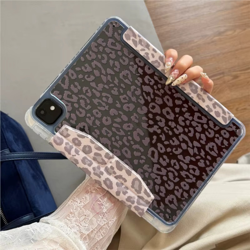 Leopardenmuster Tablet-Hülle für Apple iPad Pro, Air und Mini in Braun und Multicolour - Bild 2