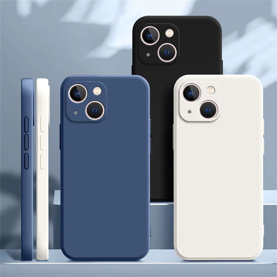 Luxus Silikon Schutzhülle für iPhone 11 bis iPhone 16 Pro Max in Pink und Blau - Bild 2