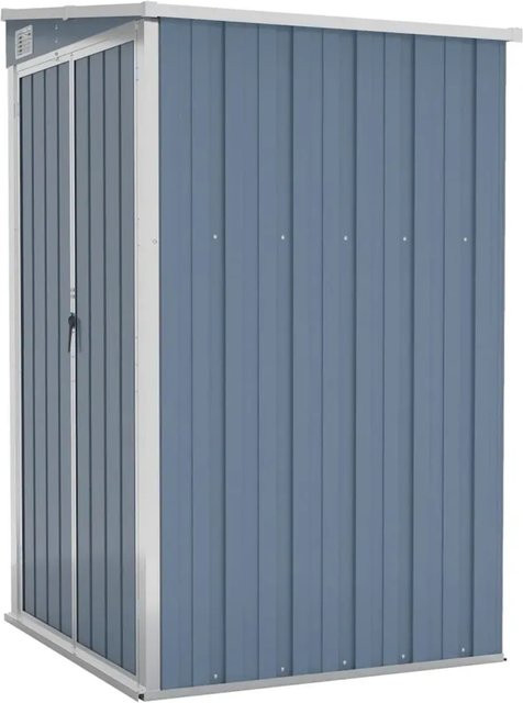 vidaXL Wand-Geräteschuppen aus verzinktem Stahl in Grün, B/T/H: 118 x 100 x 178 cm - Bild 1