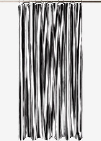 Jotex EMMY Duschvorhang gestreift in Schwarz-Weiß, wasserdicht und blickdicht aus Polyester, Höhe: 180 cm, Breite: 200 cm - Bild 1