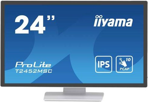 Iiyama ProLite Touchscreen-Monitor White, 23.8 Zoll Full HD IPS, 1920 x 1080 Pixel, HDMI, DisplayPort, USB-A - Bild 1