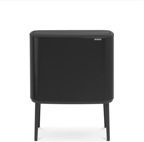 Brabantia Abfalleimer BO TOUCH BIN in Schwarz, B/T/H: 54 x 54 x 2 cm - Bild 1