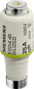 Siemens Indus.Sector Silized-Sicherungseinsatz 5SD420 DII E27 16A in Weiß - Bild 1