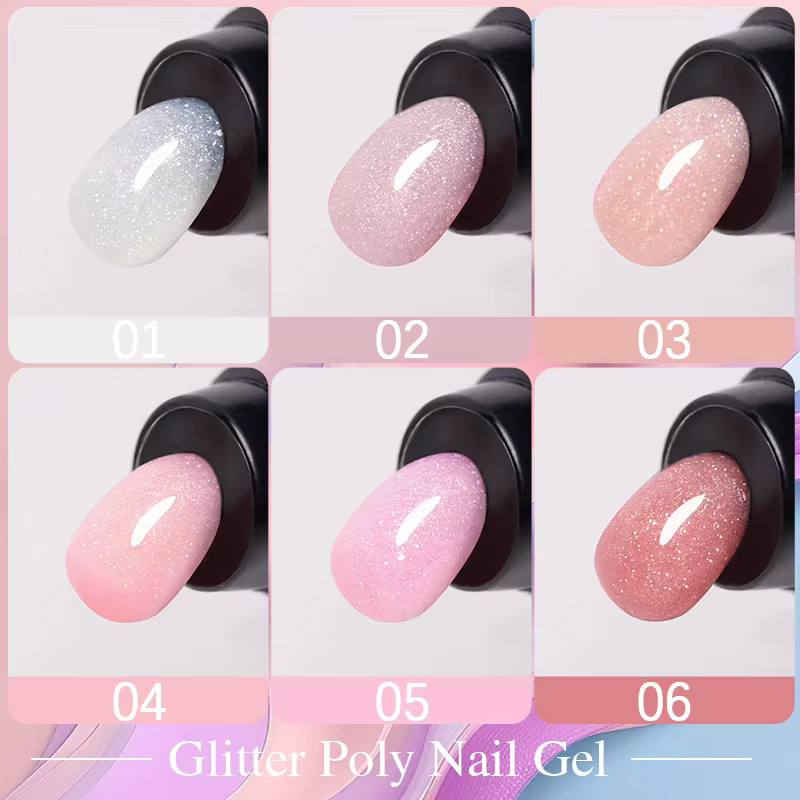 PUENTE Nagelgel, Rosa Glitter, 30 ml - Bild 3