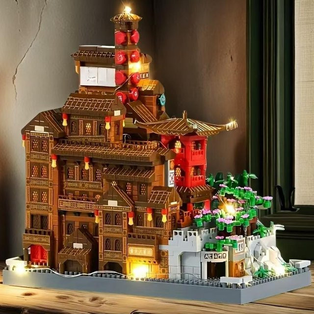 Hongyao Höhlen-Baustein-Set, Bunt / Mehrfarbig, Braun, 3687 Teile, ab 14 Jahre - Bild 1