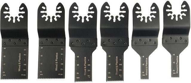 6er Set Oszillierende Multi Tool Kreissäge Klingen aus High Carbon Stahl in Schwarz, Durchmesser: 10 mm, 20 mm und 34 mm - Bild 1