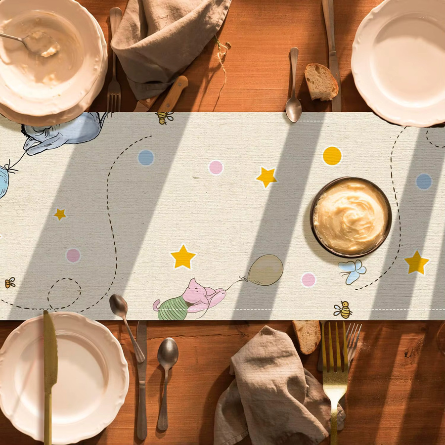 Disney Winnie Pooh Tischdecke für Baby Shower und Geburtstag, beige und mehrfarbig, rechteckig - Bild 4