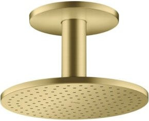 Hansgrohe Axor Kopfbrause 250 2jet mit Deckenanschluss, Farbe: Brushed Brass, Durchmesser: 25,0 cm - Bild 1
