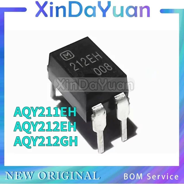 5 Stück Chiptowin Relais-Optokoppler AQY211EH AQY212EH AQY212GH AQY211EHAX DIP-4 in Schwarz - Bild 1