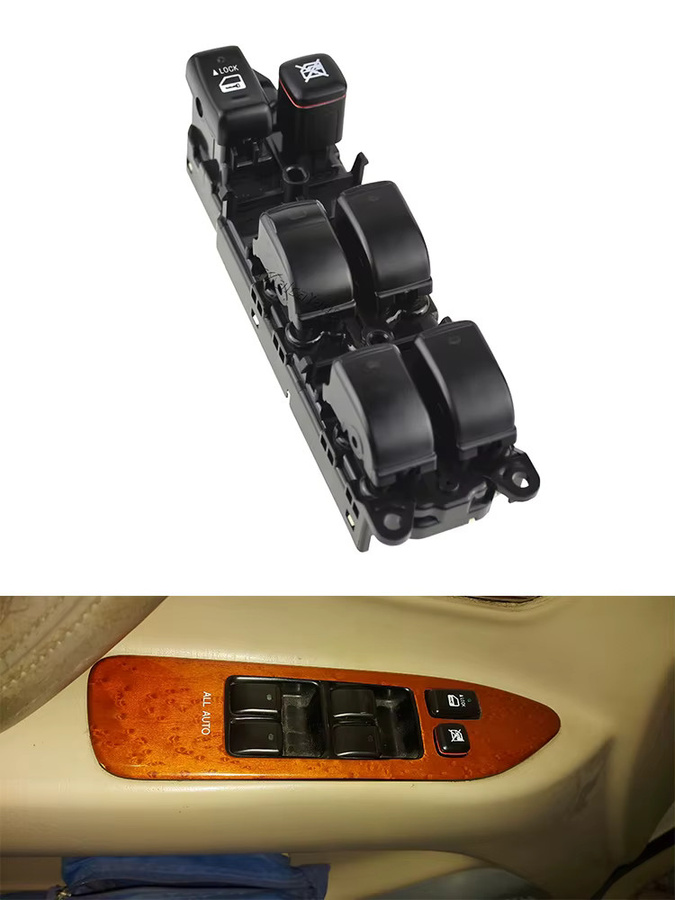 Malcayang Fenster Master Schalter für Toyota Land Cruiser 120 Prado GRJ120 TRJ120 in Schwarz - Bild 5