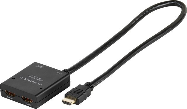 Vivanco HDMI Verteiler 1 auf 2 in Schwarz (47144) - Bild 1