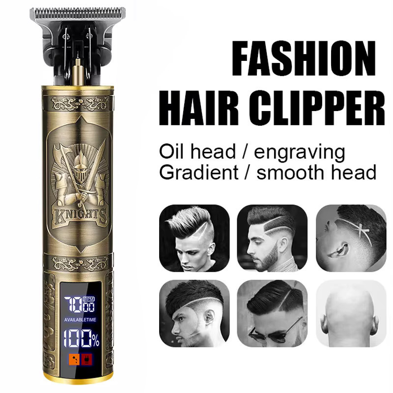 XMSJ Akku-Trimmer Elektrorasierer, Schwarz-Gold, Unisex - Bild 2