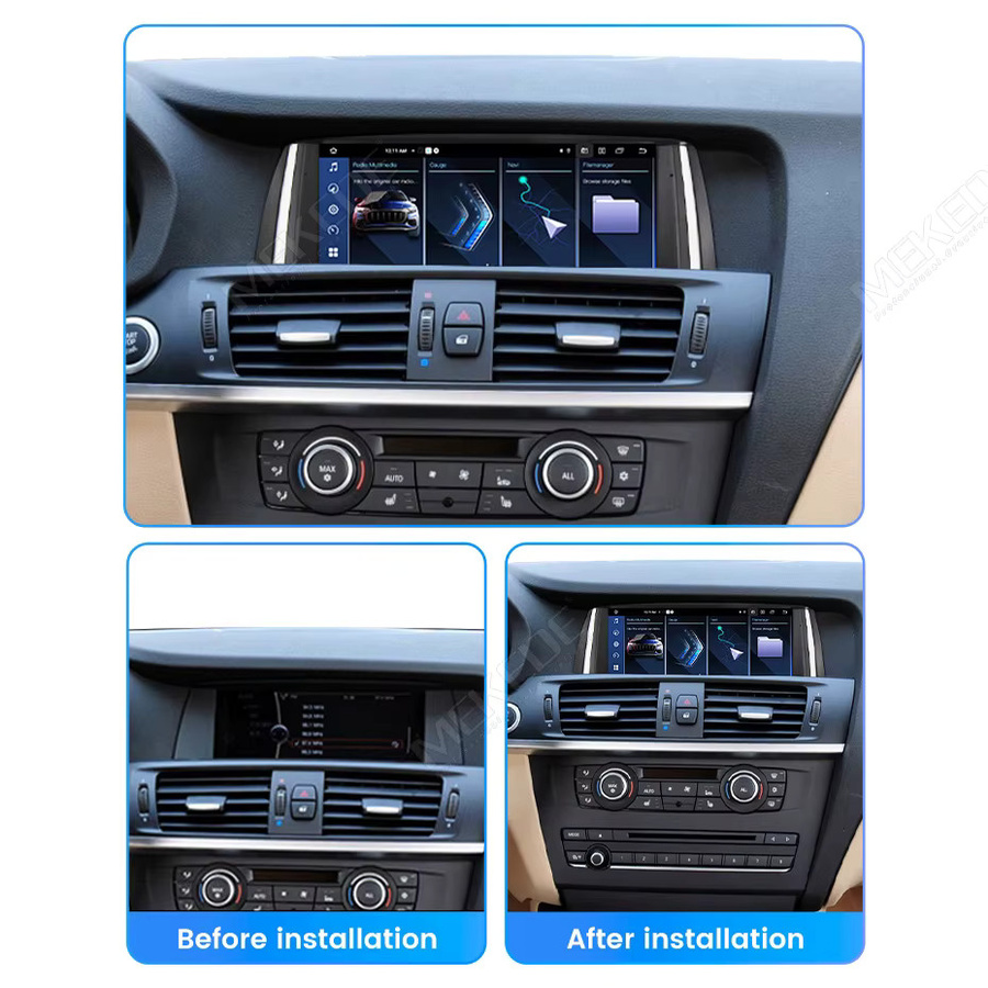 MEKEDE Android 15 Multimedia-Player für BMW X3 F25 und X4 F26 mit 8,8 Zoll Display, Wireless Carplay, Android Auto, GPS, 4G LTE und WIFI in Schwarz - Bild 2