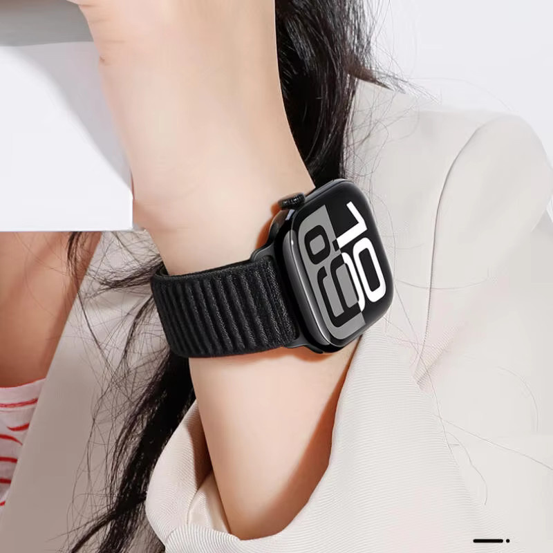 jansin Uhrenarmband Nylon, Schwarz, Unisex - Bild 4