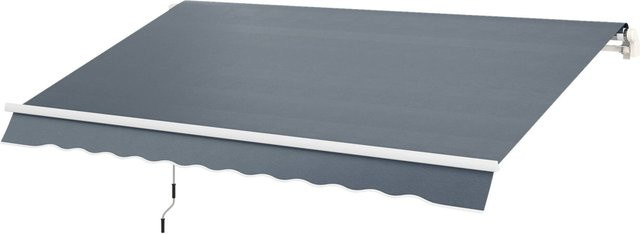 Outsunny Markisenbespannung aus Polyester in Grau mit UPF 50+, Breite: 250 cm, Höhe: 1 cm, Länge: 382 cm - Bild 1