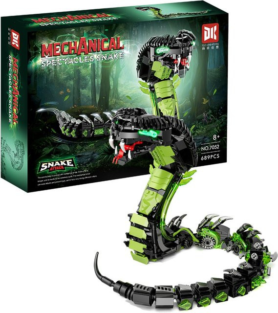 Wishiot Mechanische Cobra DIY Bausteine Set mit 689 Teilen für kreative MOC-Modelle aus Kunststoff - Bild 1