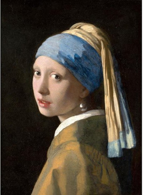 Vermeer Pearl Earring Girl 1665 Leinwandgemälde Dream Chasing Art Museum B: 60 cm, H: 100 cm, Mehrfarbig - Bild 1