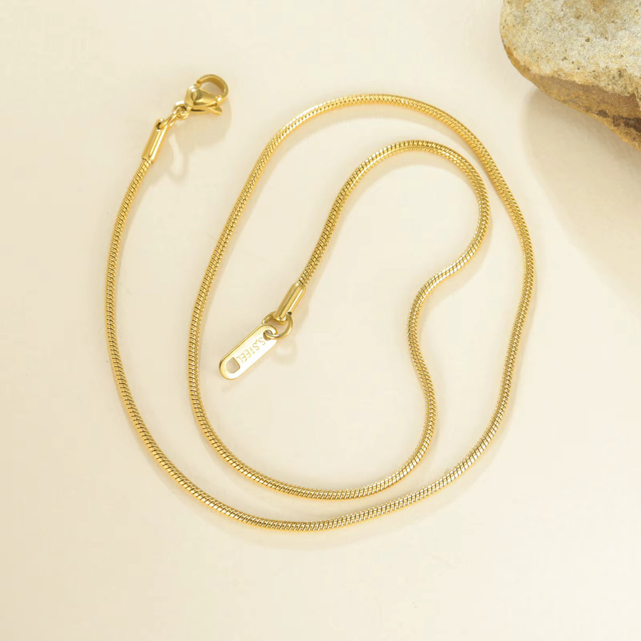 lemegeton Schlangenkette Edelstahl, Gold, Unisex - Bild 4