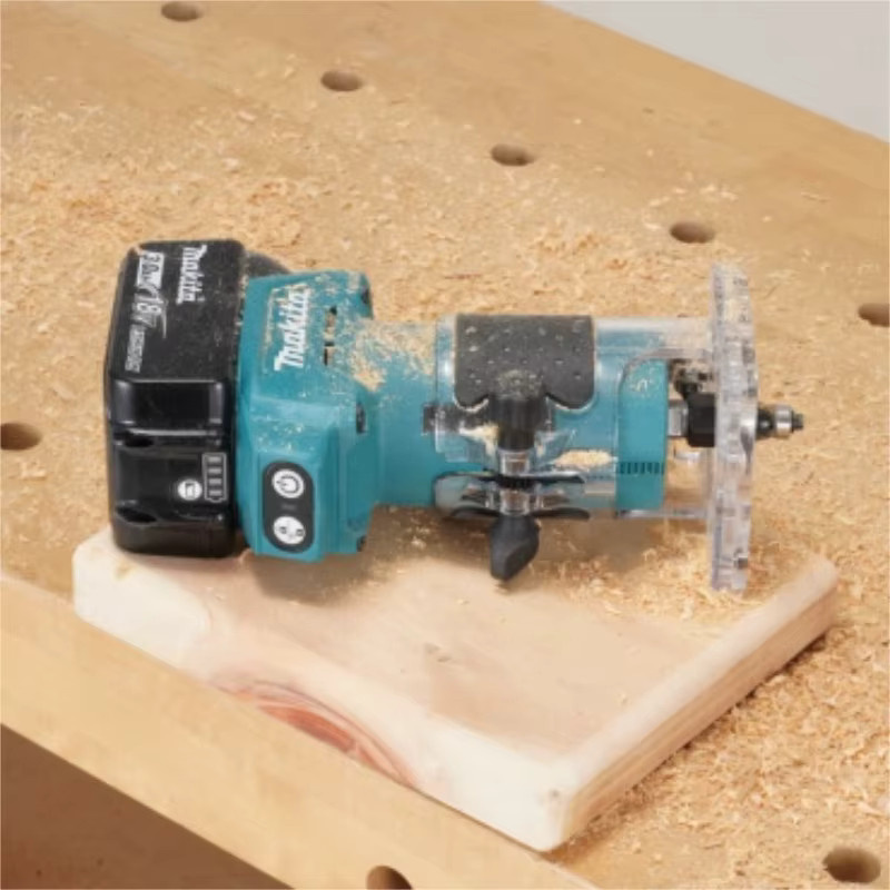 Makita DRT52 Akku-Holzfräser 18V Multifunktions-Elektro-Holzfräse mit Schlitzfunktion und 18V Akku - Bild 4