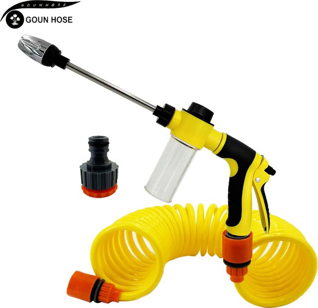 GOUN HOSE Hochdruck-Schaumwasserpistole aus EVA-Schaum in Gelb für die Autowäsche und Gartenbewässerung - Bild 1