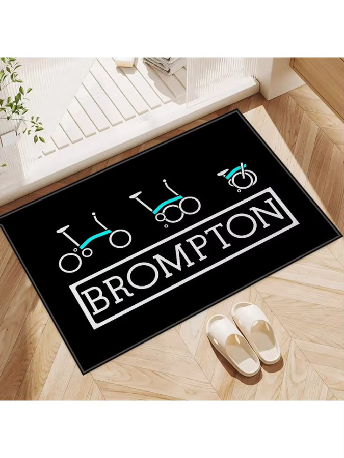 Bromptones Weicher Küchenteppich Schwarz, Rutschfeste und Schmutzabweisende Fußmatte im Modernen Design - Bild 2