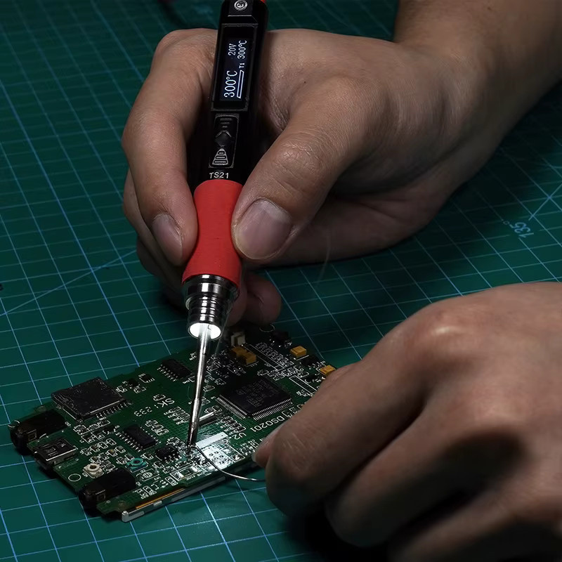 MINIWARE TS21 Elektrischer Lötkolben mit 100 W, verstellbare Digitalanzeige und automatischer Schlafmodus für BGA und Präzisions-Reparaturen - Bild 2