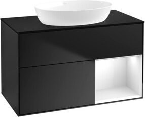 V&B Waschtischunterschrank Finion 100 Wandbeleuchtung in Weiß lackiert B/T/H: 100 x 50,1 x 50,1 cm - Bild 1