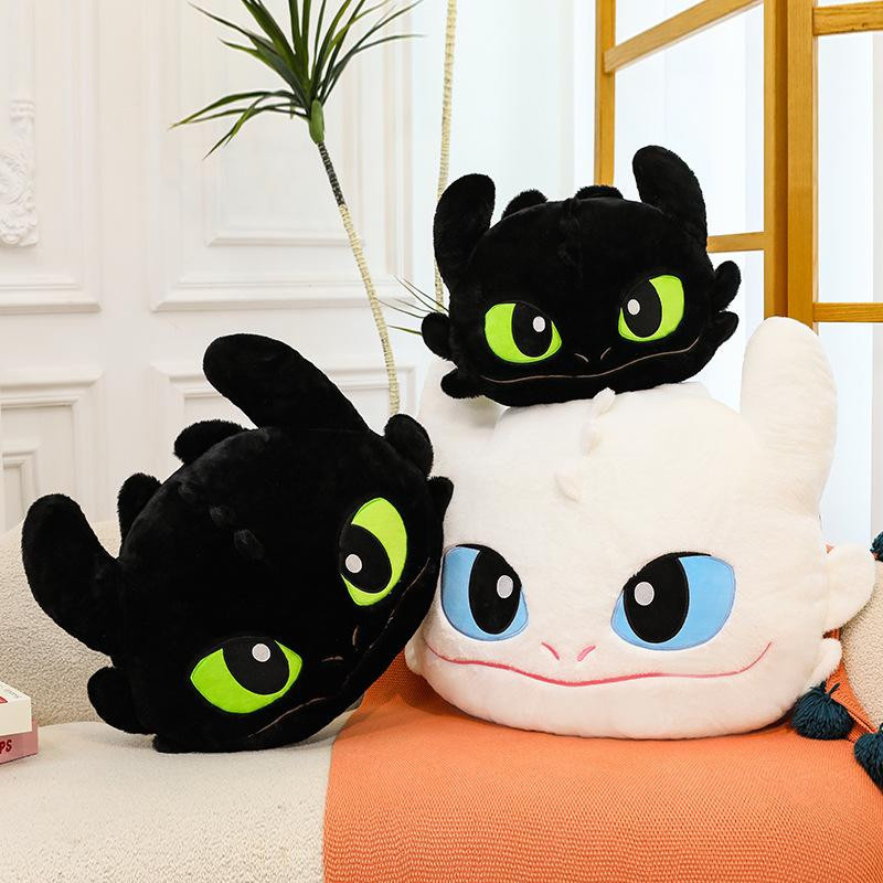 Bai Fen Bai dolls and toys Drachenzähmen leicht gemacht Drachen Plüschpuppe Schwarz / Weiß - Bild 2