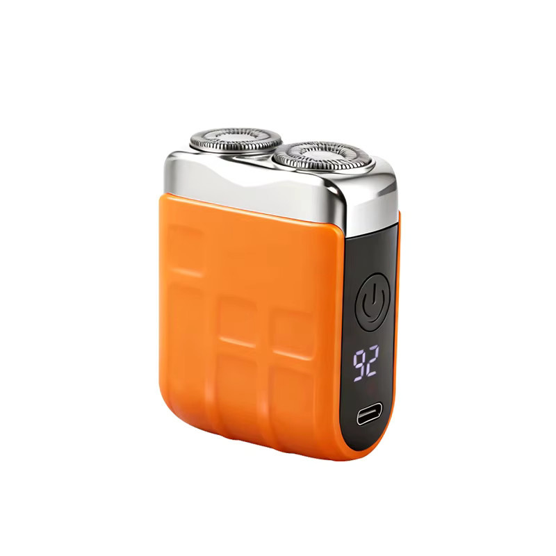 cooskr Mini-Elektrorasierer für Herren, Nass/Trocken, Schwarz-Orange - Bild 7