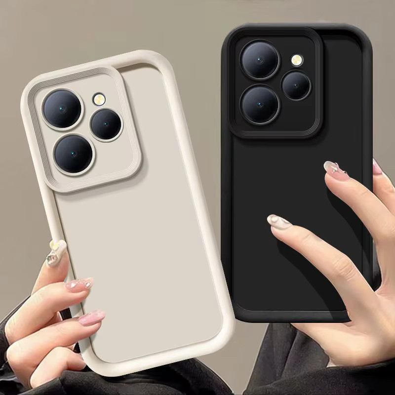 Stoßfeste Handyhülle für Realme 15, 15T und 15 Pro mit matter Rückseite und angenehmem Hautgefühl in Schwarz - Bild 3
