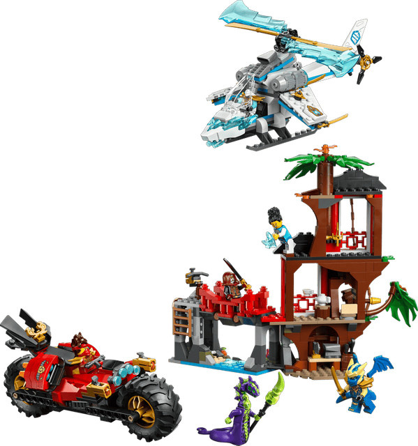 LEGO Ninjago Showdown am Baumhaus mit dem Ninja-Bike Konstruktionsspielzeug - Bild 3