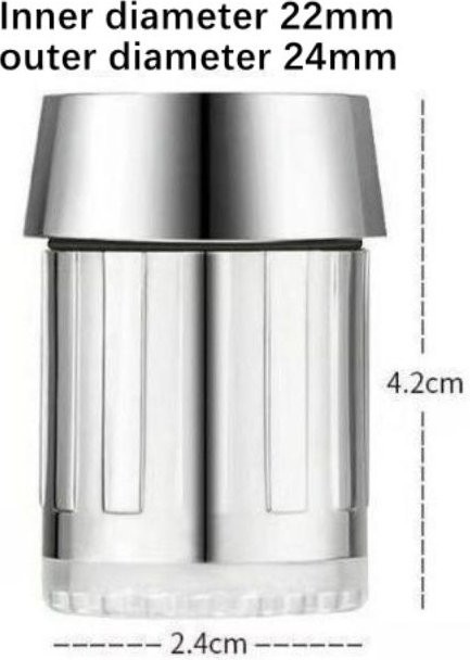 Binchi LED Wasserhahn Licht mit Temperatursensor für Küchenspüle und Badezimmer in Chrom/Silber - Bild 1