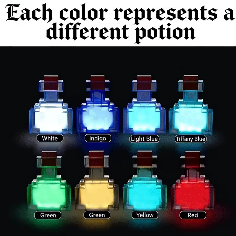 hairun Medizinflasche LED-Nachtlicht, 7-Farben, USB-aufladbar - Bild 2
