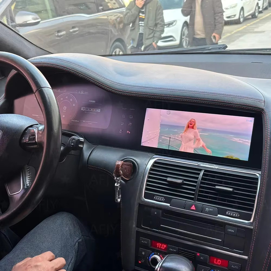 YANFU Android Doppelbildschirm Multimedia-Player mit 12.3 Zoll und 10.25 Zoll für Audi Q7 4L 2005-2016 in Schwarz mit CarPlay und digitalem Tachometer - Bild 3