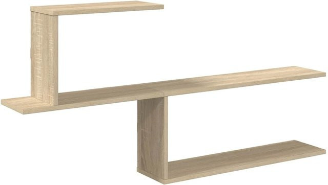 vidaXL Wandregal Sonoma-Eiche in Braun und Beige, modernes Wandregal aus Holzwerkstoff, Breite: 122 cm, Tiefe: 18 cm, Höhe: 60 cm - Bild 1