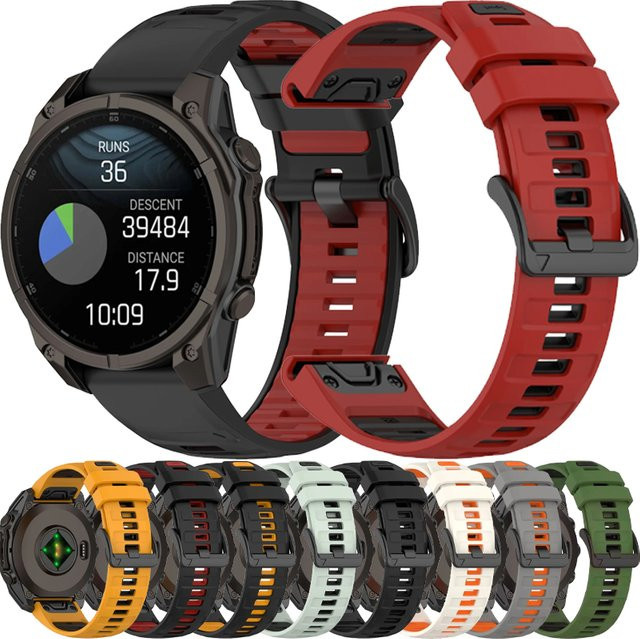 Garmin Uhrenarmband Silikon, Metallschnalle, Unisex - Bild 1