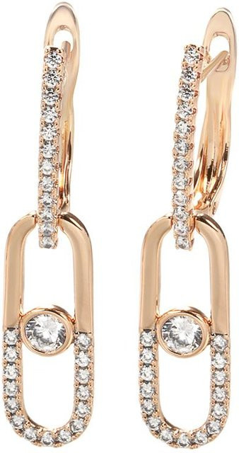 Hängeohrringe Rosegold, Zirkon, Damen - Bild 1