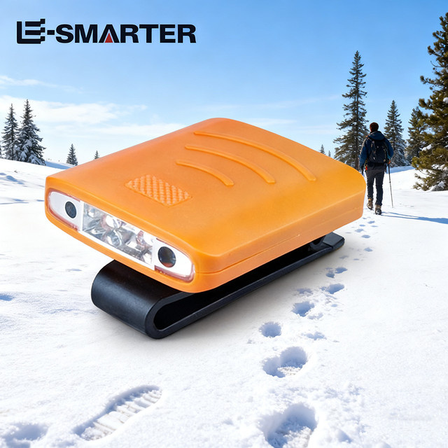 ESMARTER LED Clip-on Hutrandlampe Schwarz USB wiederaufladbar für Outdoor und Angeln - Bild 1