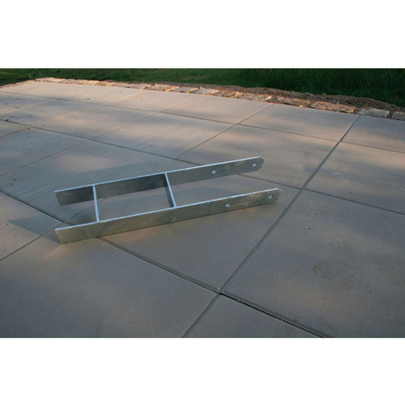 Karibu H-Pfostenanker Set aus verzinktem Stahl für Gartenpavillons und Gartenhäuser, Grau, 4 Stück, Pfostenmaß: 12 x 12 cm - Bild 3
