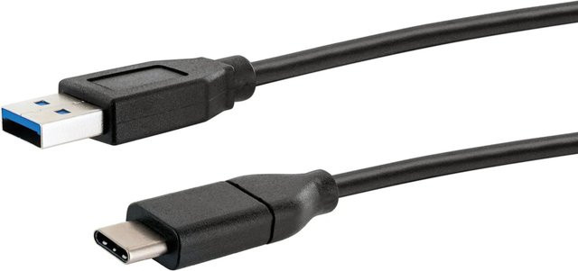 Schwaiger USB 3.0 A auf USB 3.1 Type C Sync und Ladekabel, Schwarz, 0,50 m - Bild 1