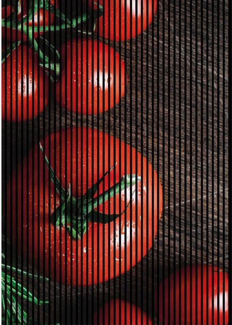 FN Acustico Akustikplatte Tomaten in Bunt aus PET und MDF, H x B x T: 2.400 x 1.693 x 19 mm - Bild 1