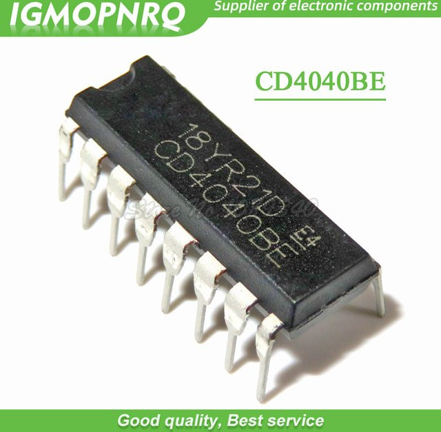 20 Stück CD4040BE CD4040B DIP Logikchip in Schwarz - Bild 1